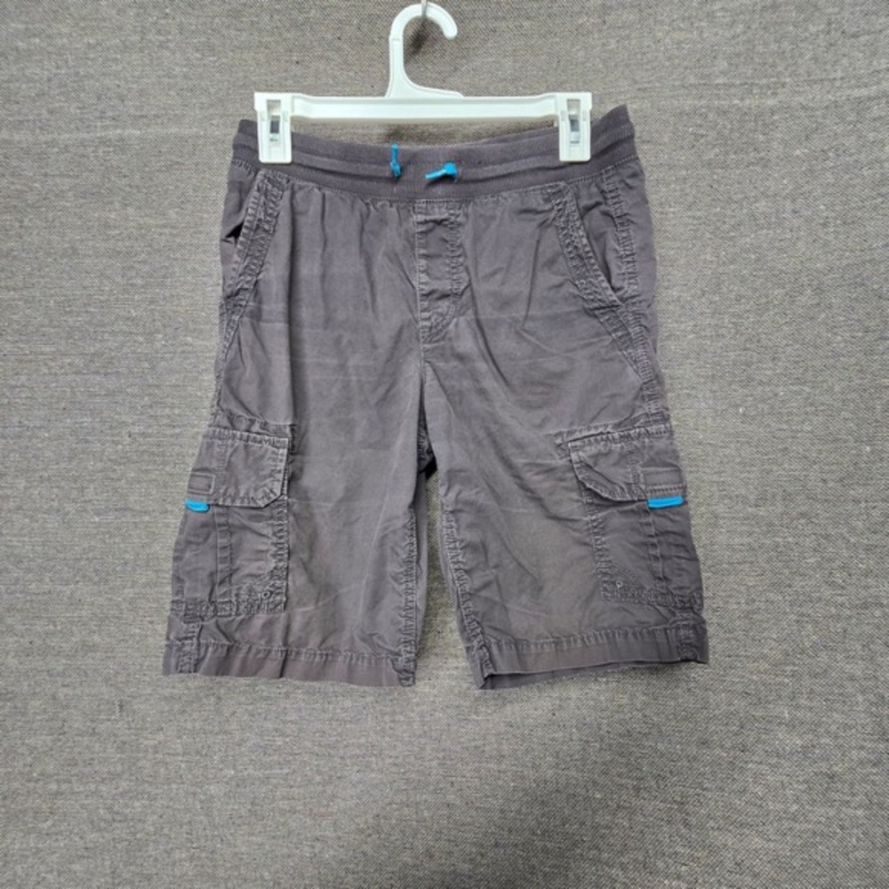 Urban‎ Pipeline Boys Cargo Shorts Gray Elastic Waist Size L 14/16 Cotton